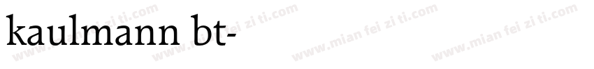 kaulmann bt字体转换